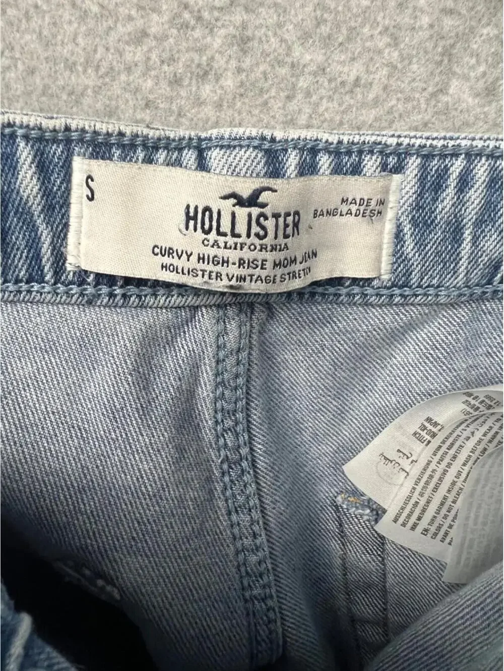 90s Y2k Hollister Curvy High Rise Mom Jeans Womens S Vintage Stretch Light wash